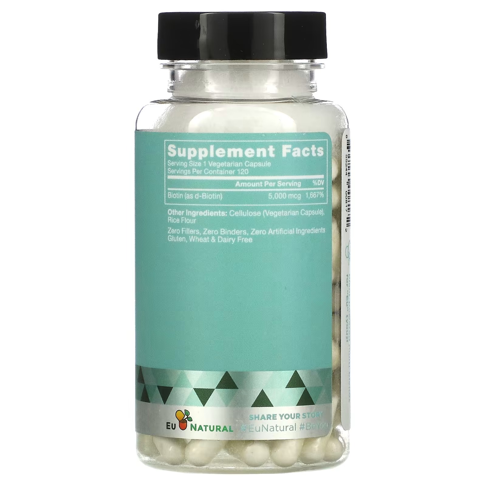 Eu Natural, Biotin, 5,000 mcg, 120 Vegetarian Capsules_1_11zon