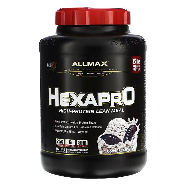 ALLMAX, Hexapro, High-Protein Lean Meal, Cookies & Cream, 5 lbs (2.27 kg)