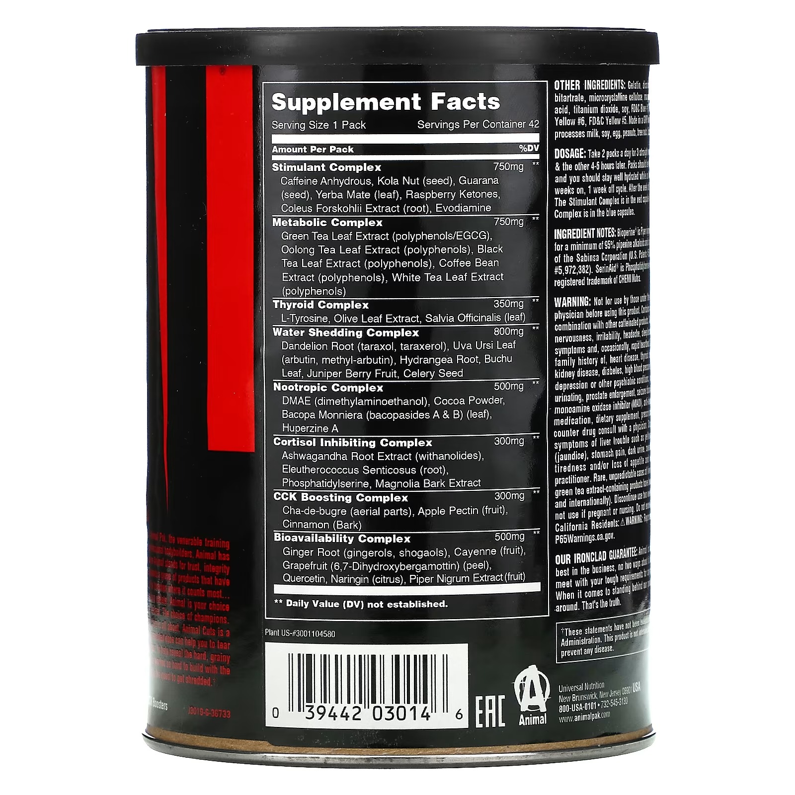 Animal, Cuts, Ripped & Peeled, 42 Packs1