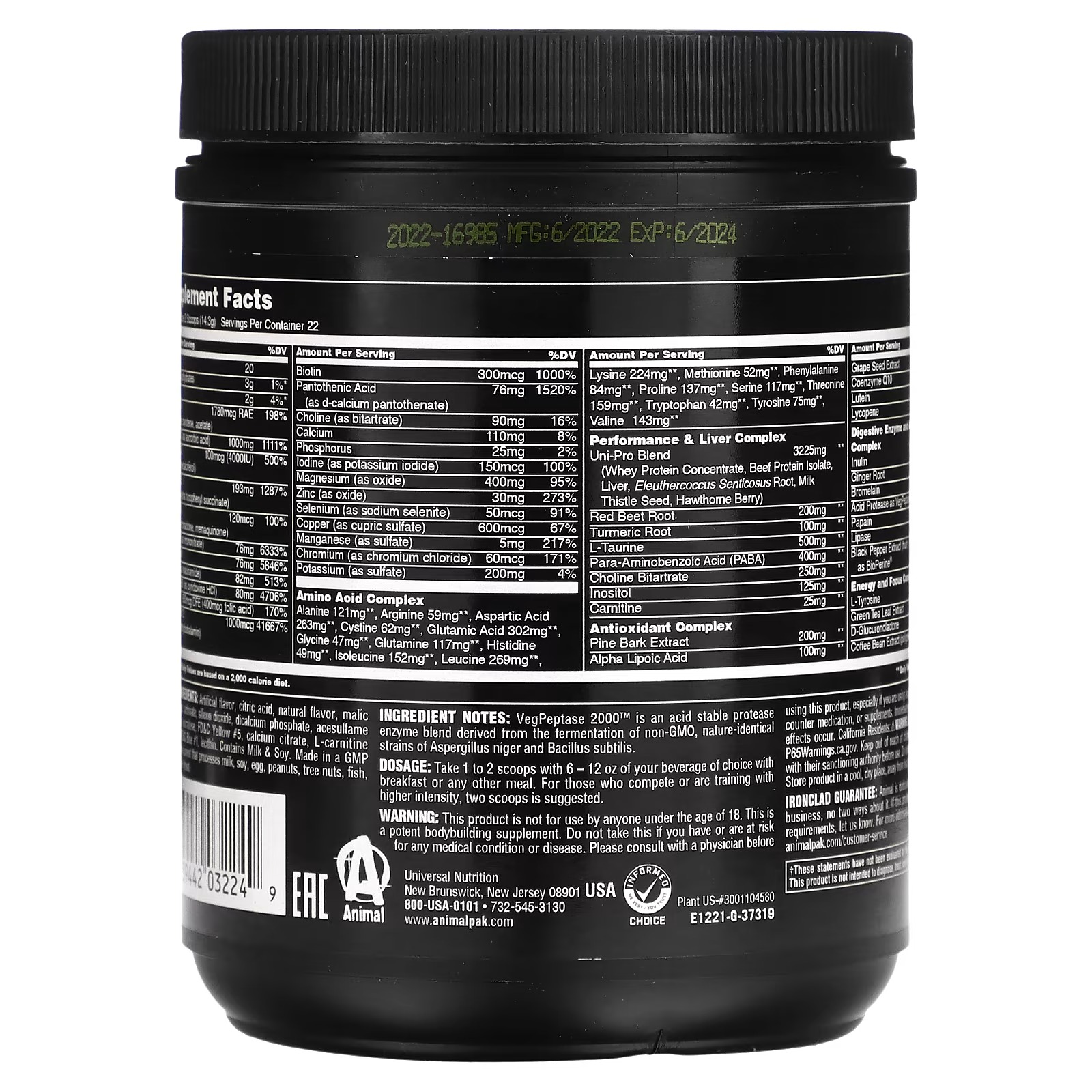 Animal, The True Original Pak, Apple Jacked, 11.11 oz (315 g)1