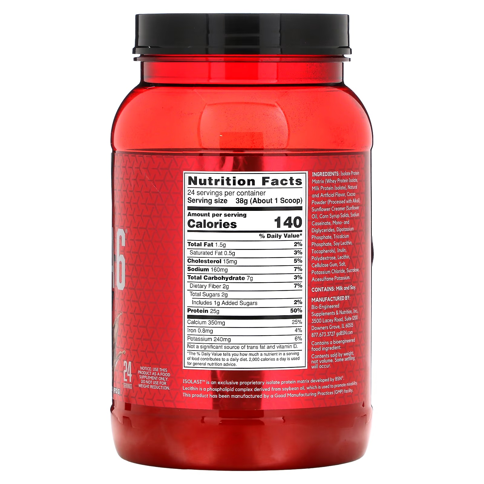 BSN, Syntha-6 Isolate, Protein Powder Drink Mix, Chocolate Milkshake, 2.01 lb (912 g)1