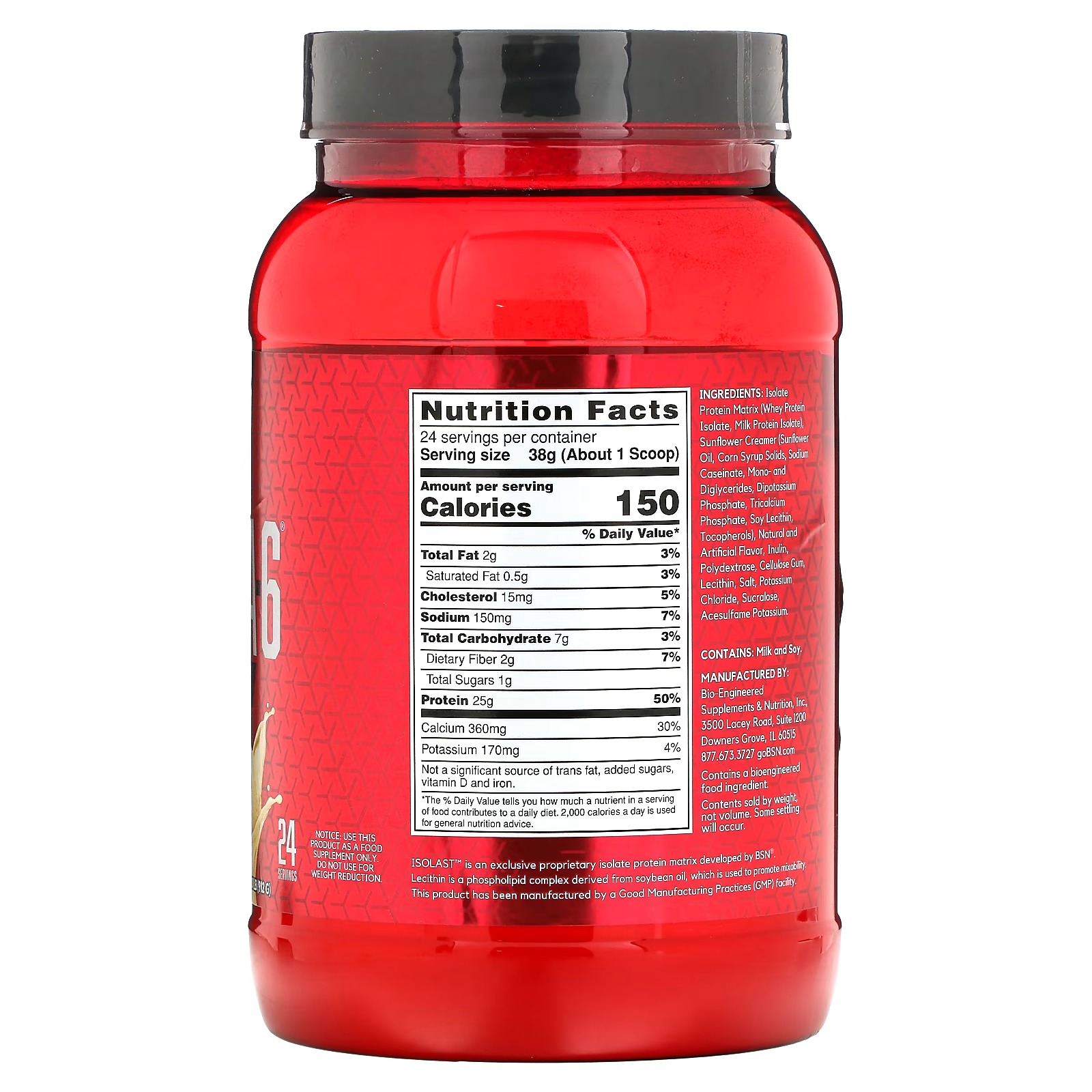 BSN, Syntha-6 Isolate, Protein Powder Drink Mix, Vanilla Ice Cream, 2.01 lbs (912 g)1