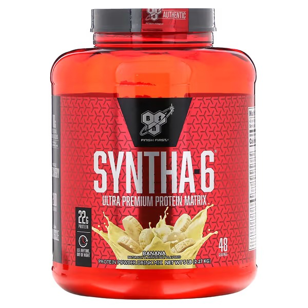 BSN, Syntha-6, Ultra Premium Protein Matrix, Banana, 5 lb (2.27 kg)