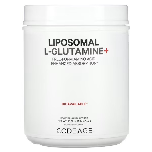 Codeage, Liposomal L-Glutamine+, Unflavored, 1 lb (472.5 g)