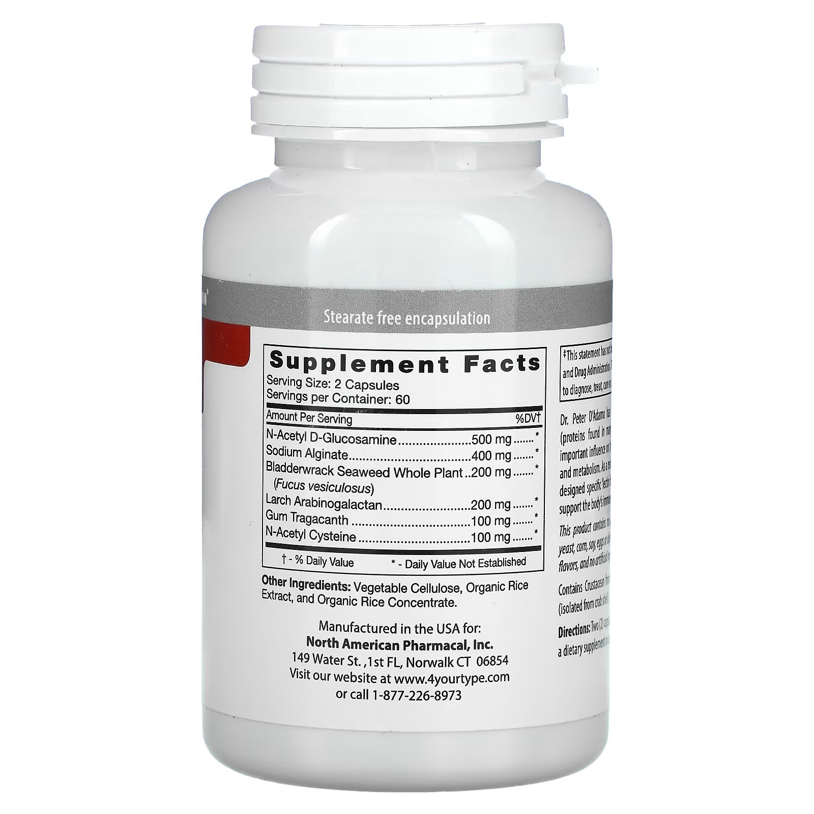 D'Adamo Personalized Nutrition, Deflect, Lectin Blocking Formula for Type O, 120 Vegetarian Capsules1