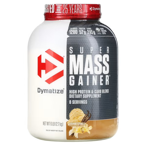 Dymatize, Super Mass Gainer, Gourmet Vanilla, 6 lbs (2.7 kg)