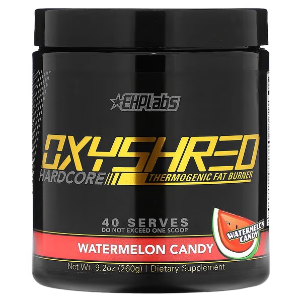 EHPlabs, Oxyshred Hardcore, Thermogenic Fat Burner, Watermelon Candy, 9.2 oz (260 g)