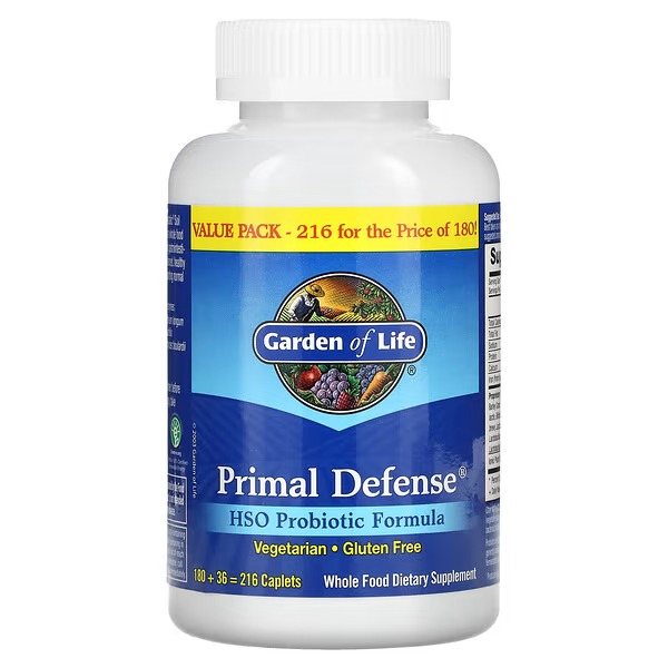 Garden of Life, Primal Defense, HSO Probiotic Formula, 216 Caplets