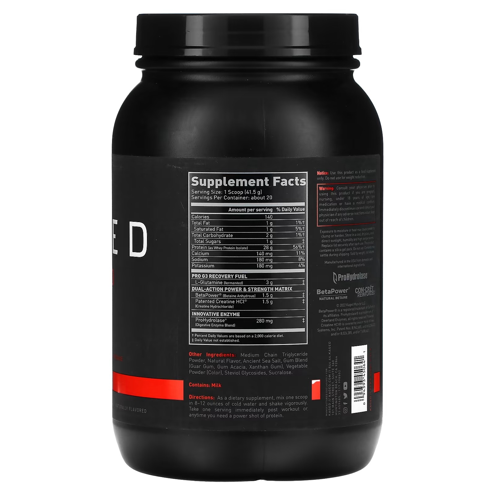 Kaged, Re-Kaged, Post-Workout Protein, 1.83 lb (830 g)1