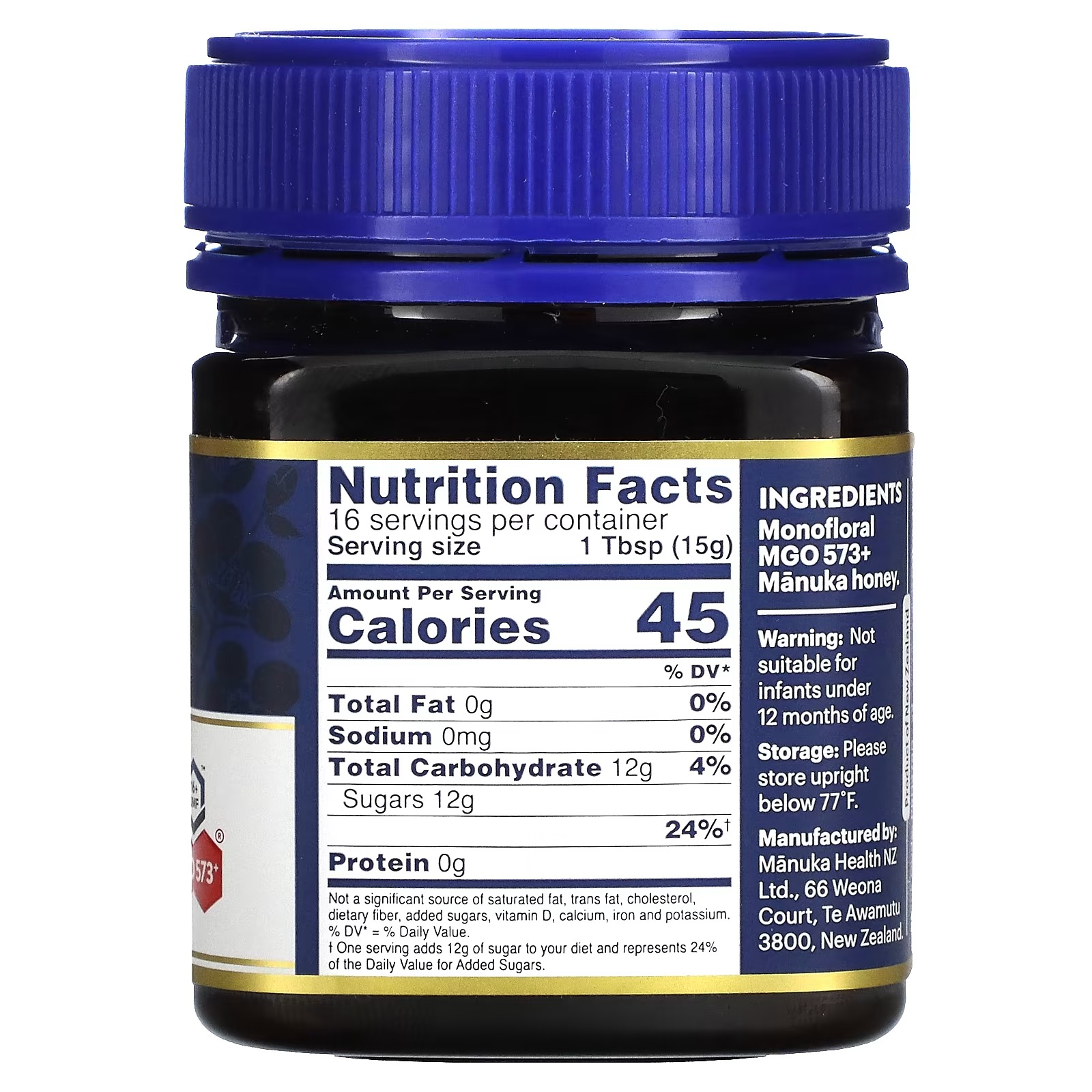 Manuka Health, Raw Manuka Honey, MGO 573+, 8.8 oz (250 g)1