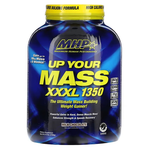 Maximum Human Performance, LLC, Up Your Mass XXXL 1350, Milk Chocolate, 6.12 lbs (2,780 g)