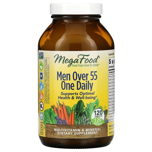 MegaFood, Men Over 55 One Daily, 120 Tablets