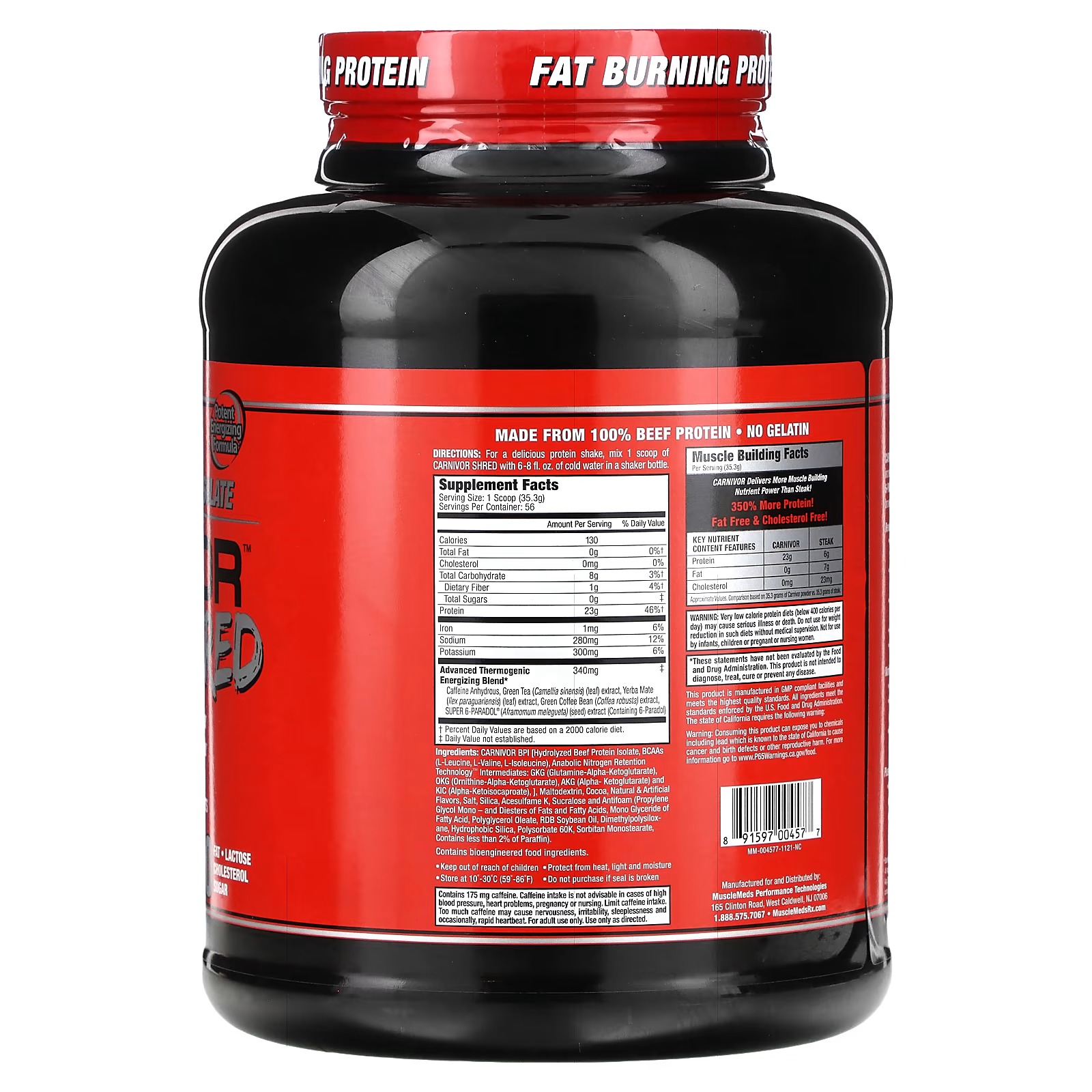 MuscleMeds, Carnivor Shred, Hydrolyzed Protein, Chocolate, 4.35 lbs (1,977 g)_1