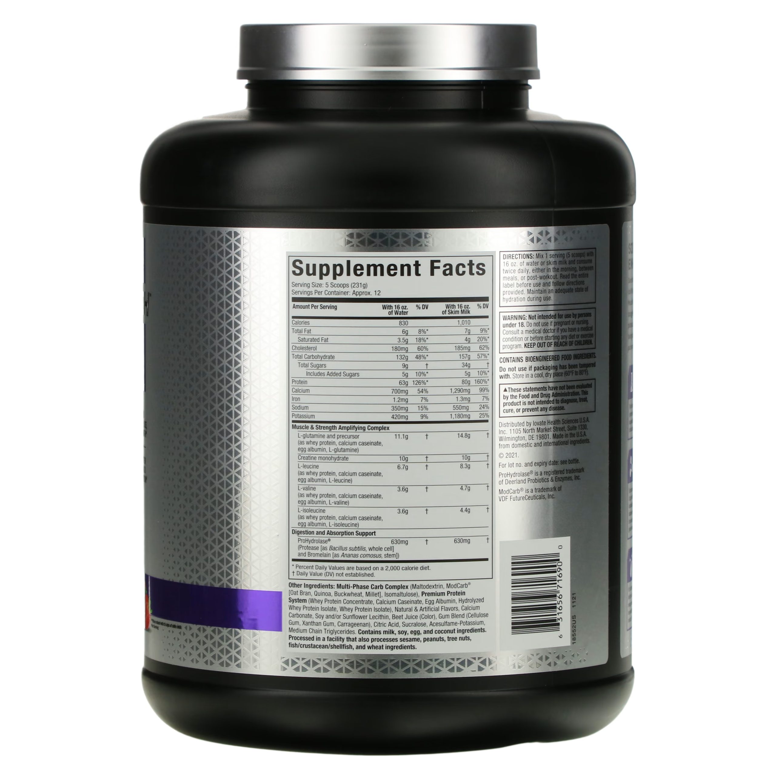 MuscleTech, Mass Tech Elite, Strawberry, 6 lbs (2.72 kg)_1