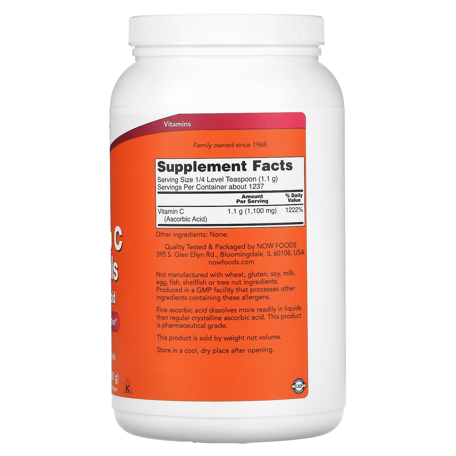 NOW Foods, Vitamin C Crystals, 3 lbs (1361 g)1