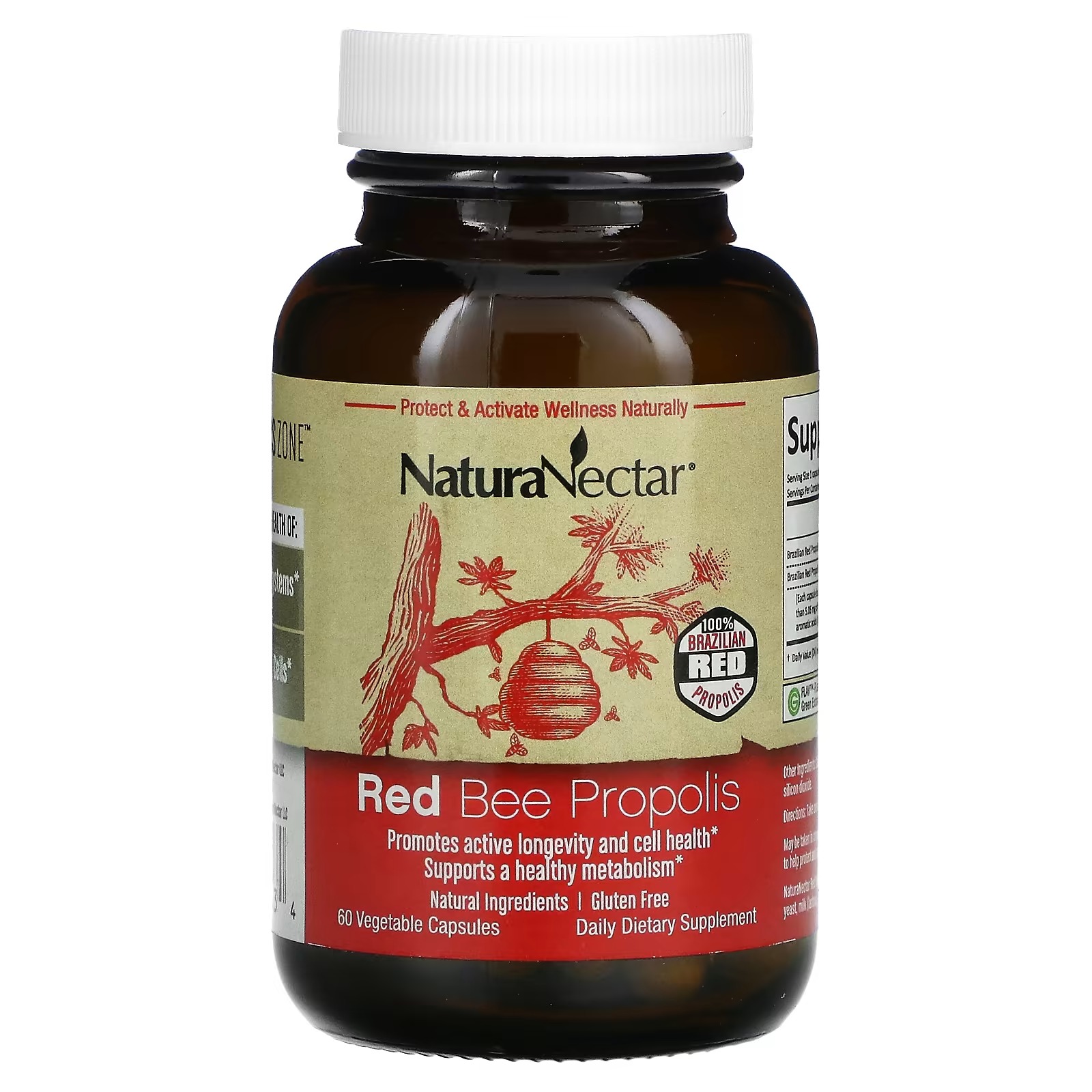 NaturaNectar, Red Bee Propolis, 60 Vegetable Capsules_1
