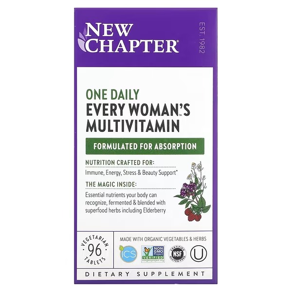 New Chapter, Every Woman's One Daily Multivitamin, 96 Vegetarian Tablets