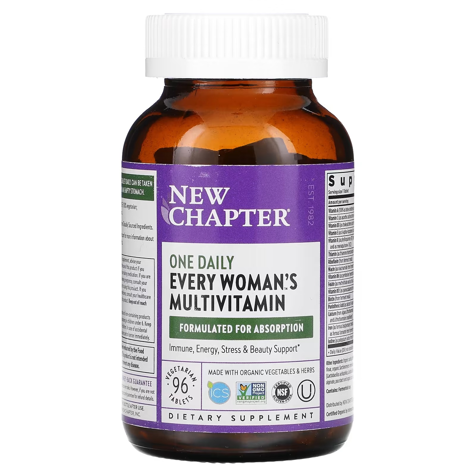 New Chapter, Every Woman's One Daily Multivitamin, 96 Vegetarian Tablets2