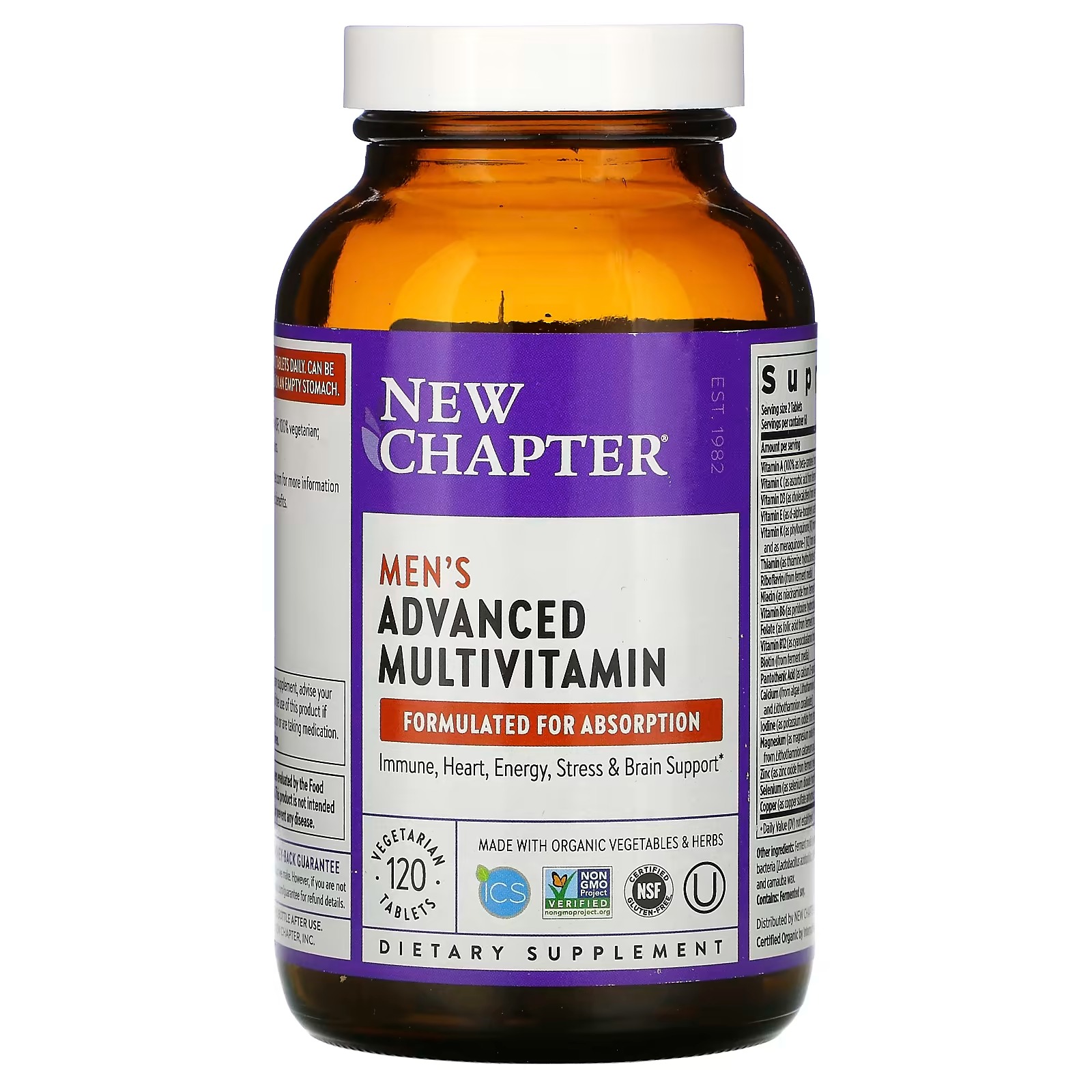 New Chapter, Men's Advanced Multivitamin, 120 Vegetarian Tablets_1