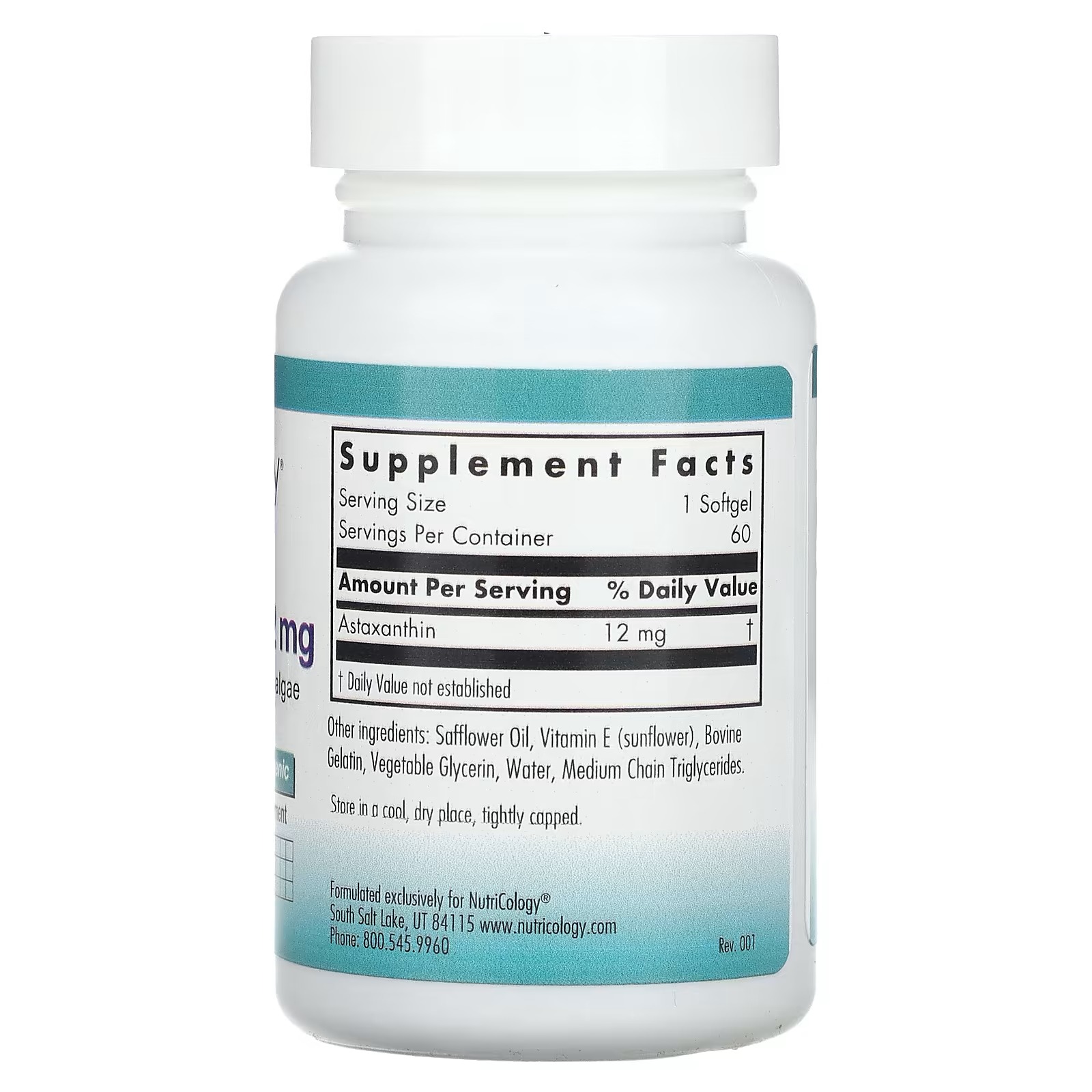 Nutricology, Astaxanthin, 12 mg, 60 Softgels1