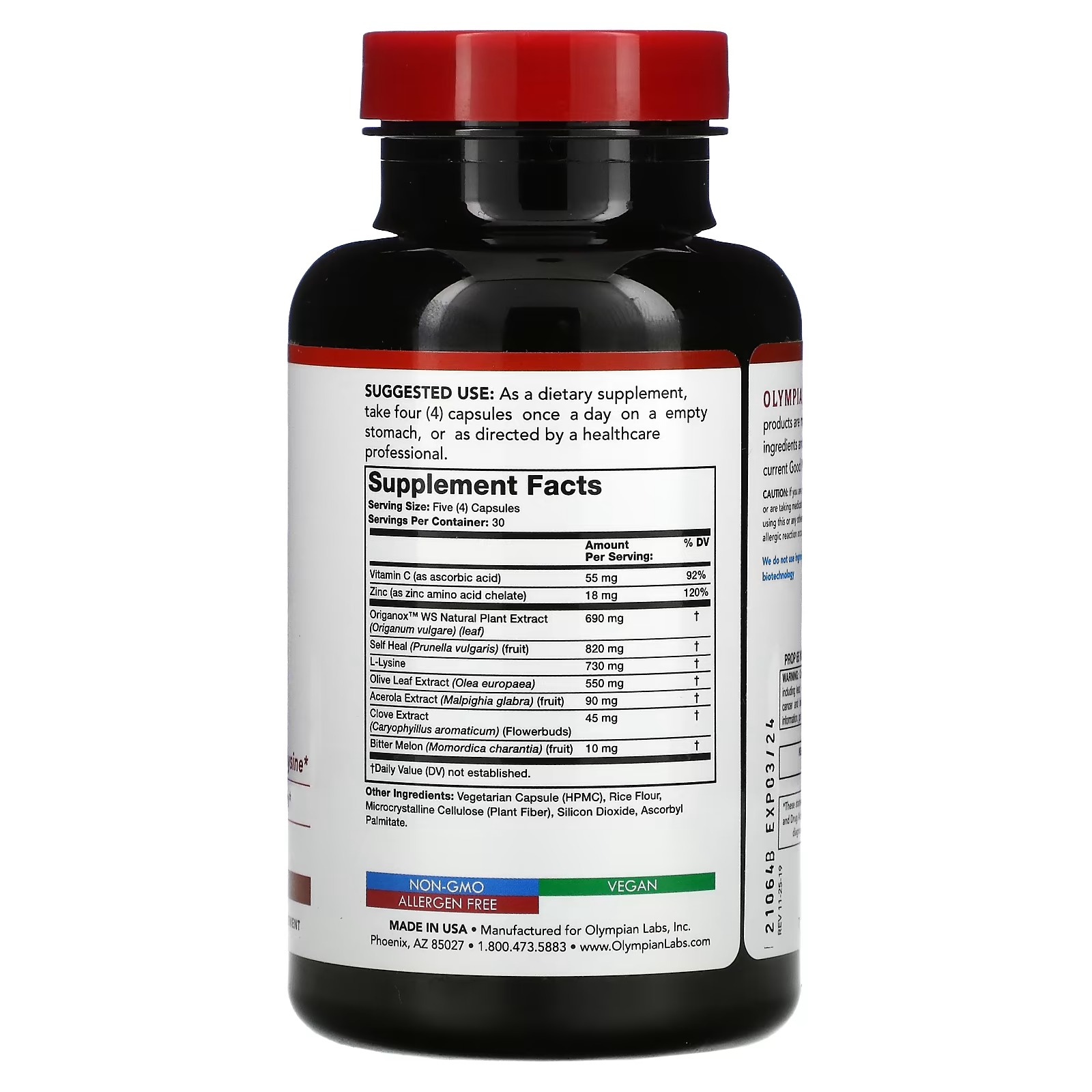 Olympian Labs, Herp-Eeze, 120 Vegetarian Capsules_1