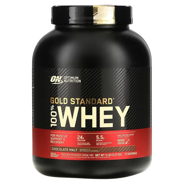 Optimum Nutrition, Gold Standard 100% Whey, Chocolate Malt, 5 lb (2.27 kg)