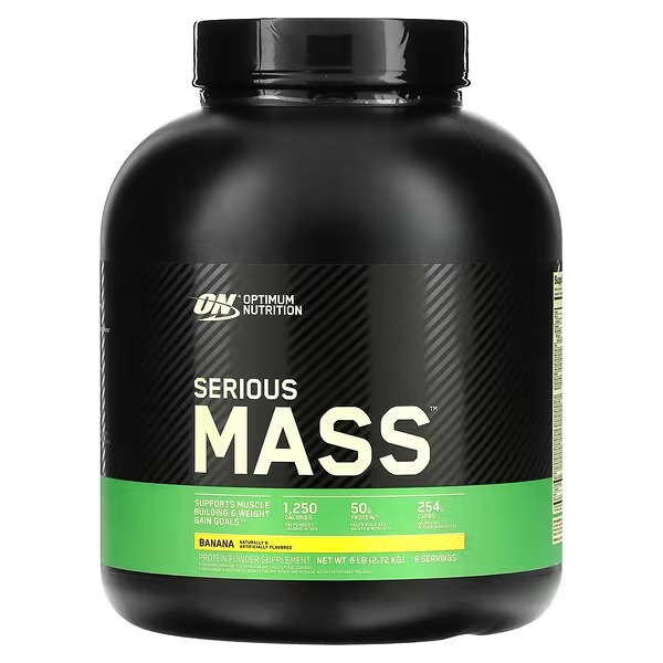 Optimum Nutrition, Serious Mass, Protein Powder Supplement, Banana, 6 lb (2.72 kg)