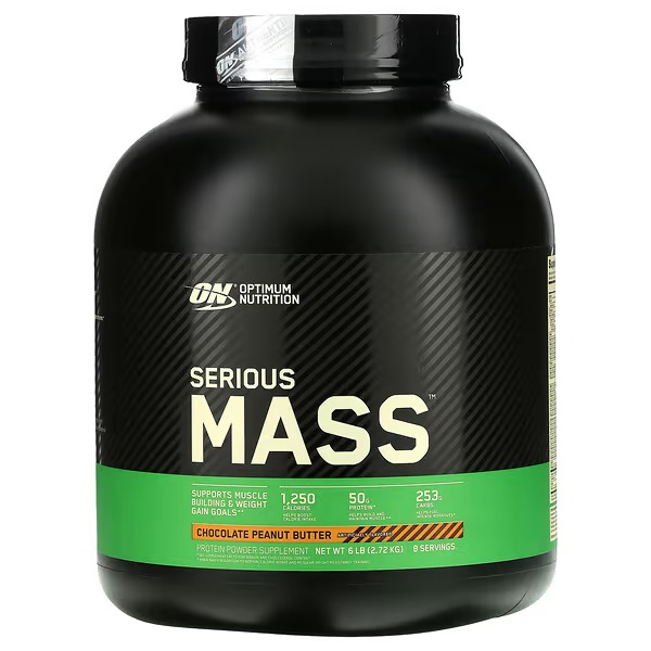 Optimum Nutrition, Serious Mass, Protein Powder Supplement, Chocolate Peanut Butter, 6 lb (2.72 kg)
