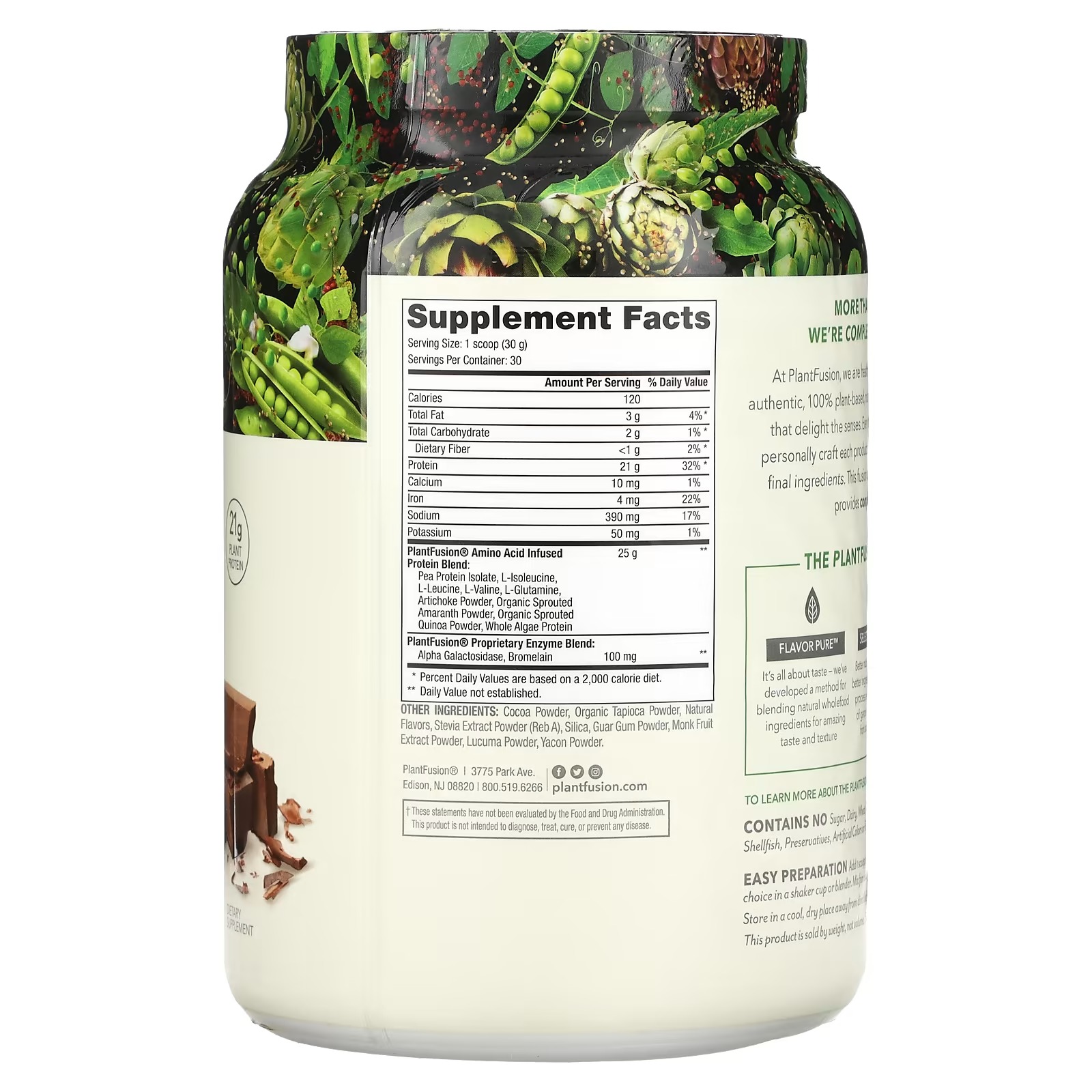 PlantFusion, Complete Protein, Rich Chocolate, 2 lb (900 g)1