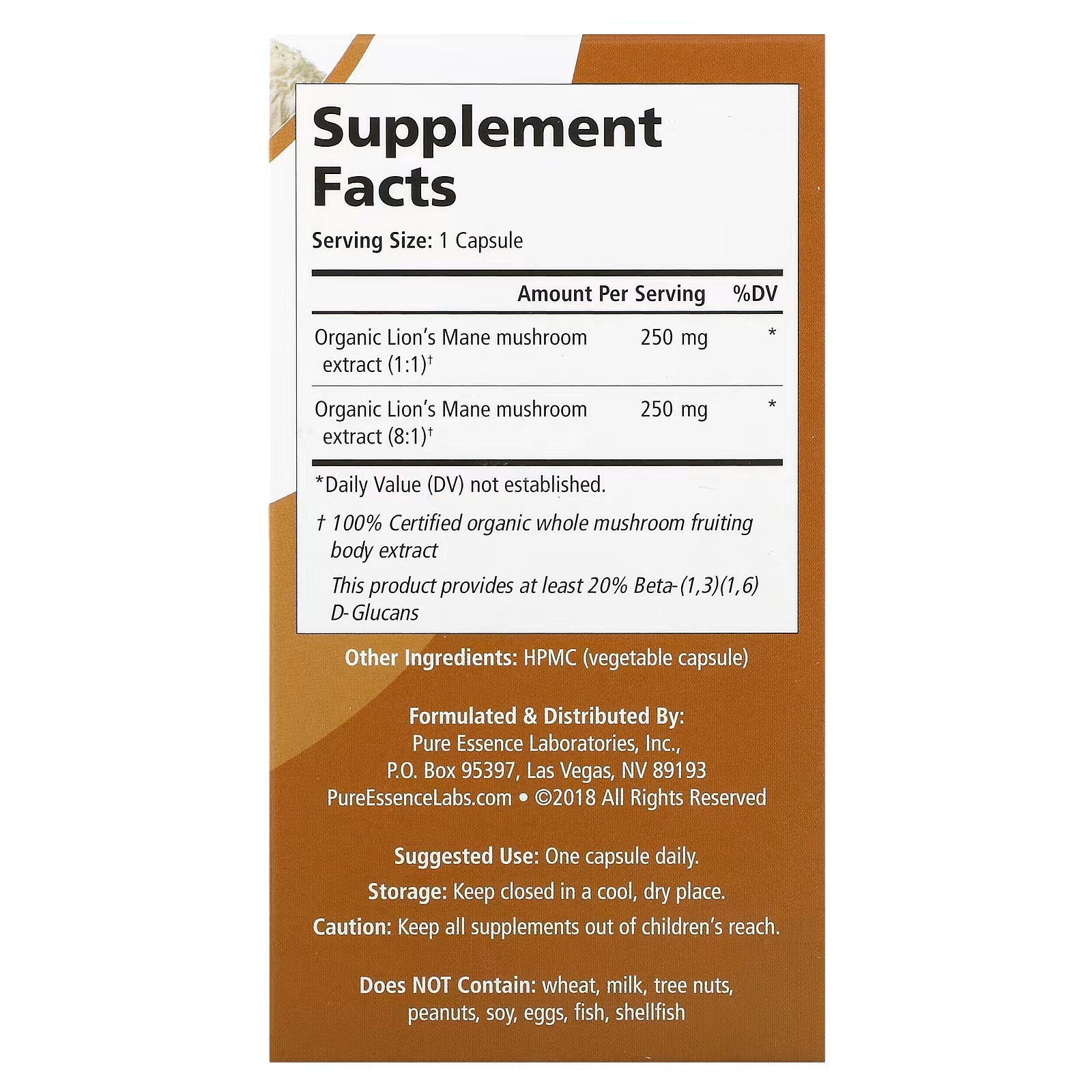 Pure Essence, MyPure, Lion's Mane 4X, 60 Vegi-Caps1