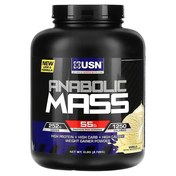 USN, Anabolic Mass, Vanilla, 6 lbs (2.72 kg)
