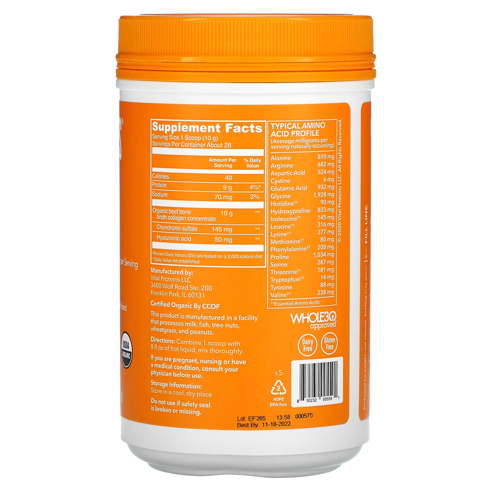 Vital Proteins, Bone Broth Collagen, Beef, 10 oz (285 g)-1