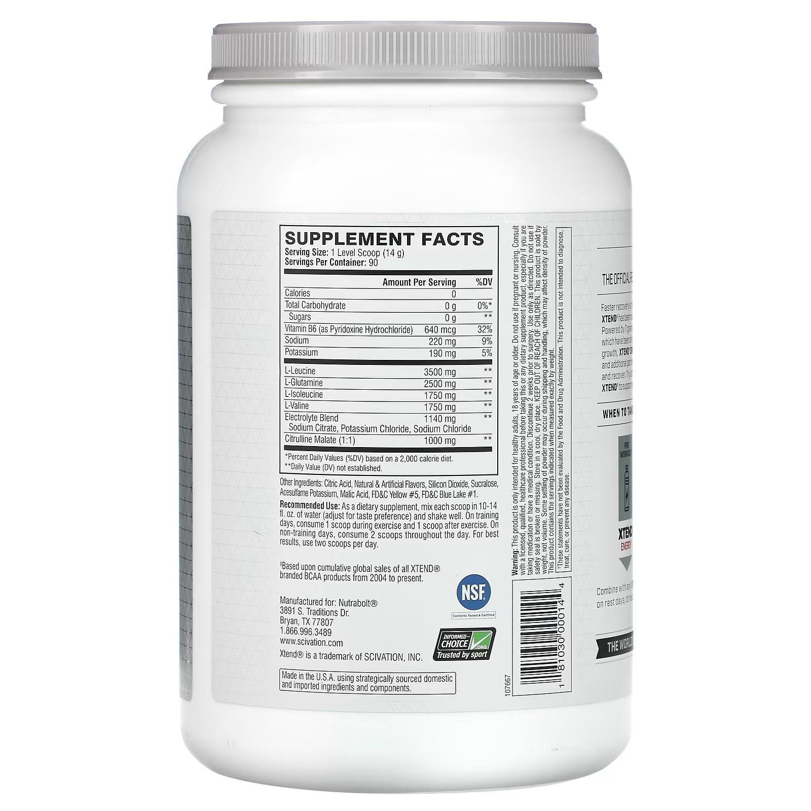 Xtend, The Original 7G BCAA, Smash Apple, 2.78 lb (1.26 kg)_1