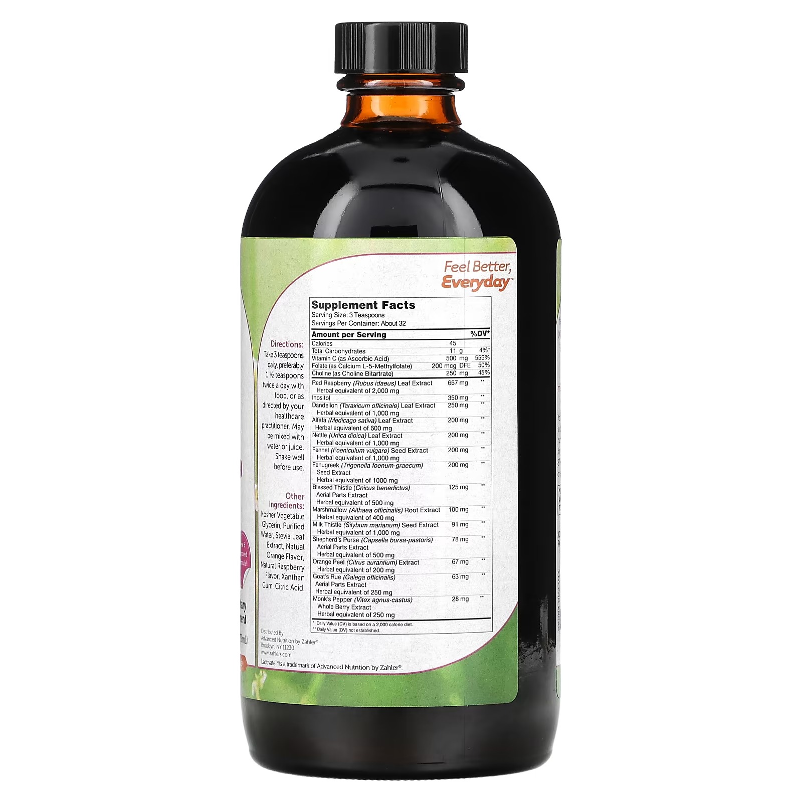 Zahler, Lactivate, Advanced Lactation Liquid Formula, 16 fl oz (473 ml)_1